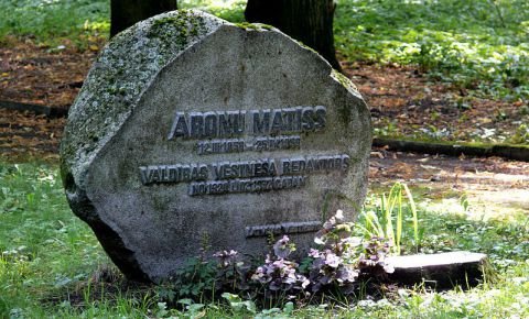 Monument to Ārons Matīss in the Great Cemetery in Riga