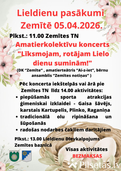 Lieldienas Zemītē 2026