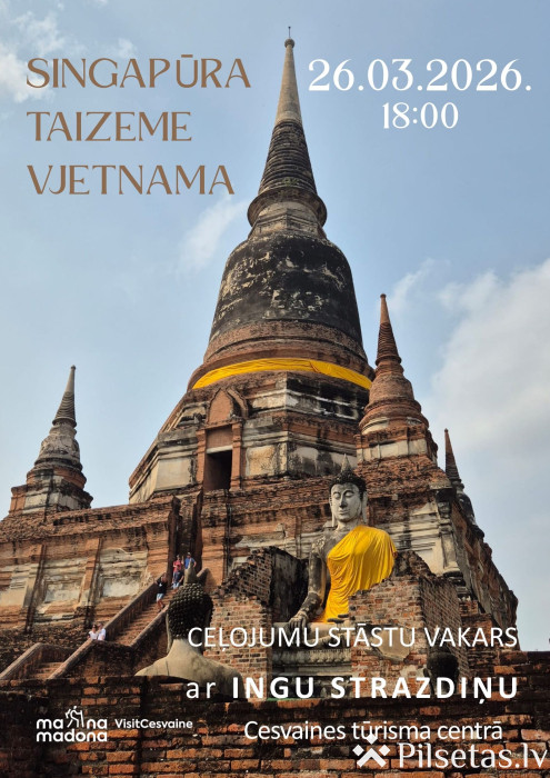 Ceļojumu stāstu vakars Cesvaines tūrisma centrā 2026