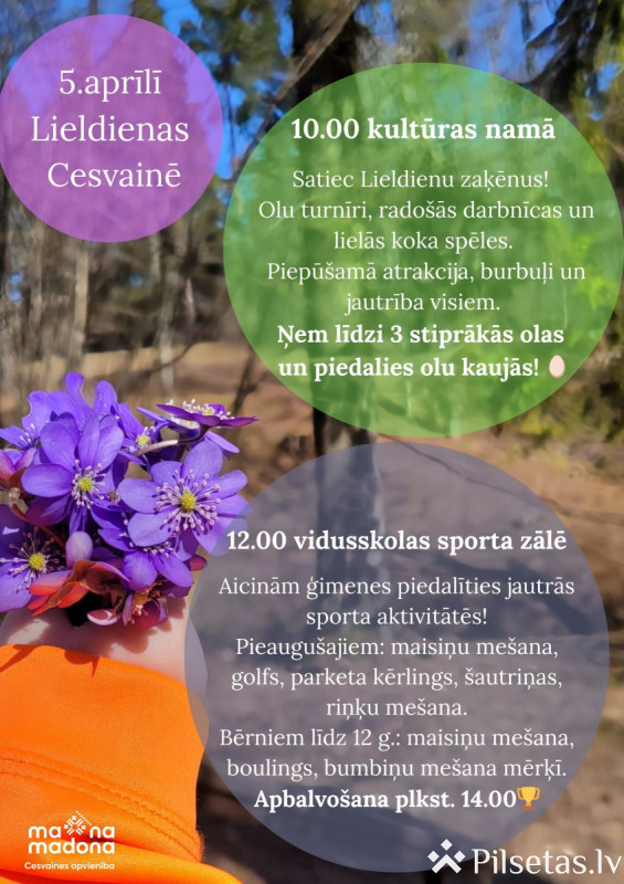 Lieldienas Cesvainē 2026