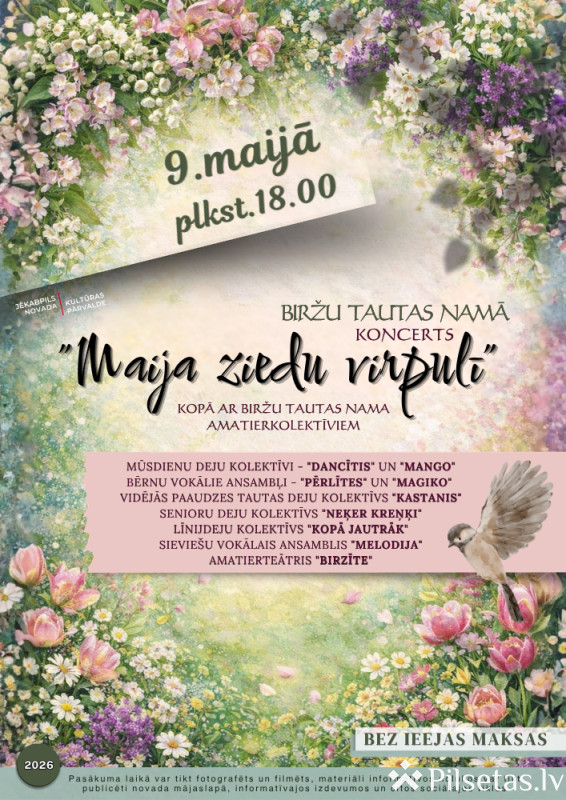 Maija ziedu virpulī