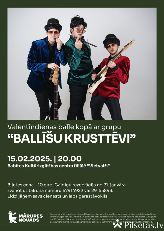  Valentīndienas balle kopā ar grupu "Ballīšu krusttēvi"