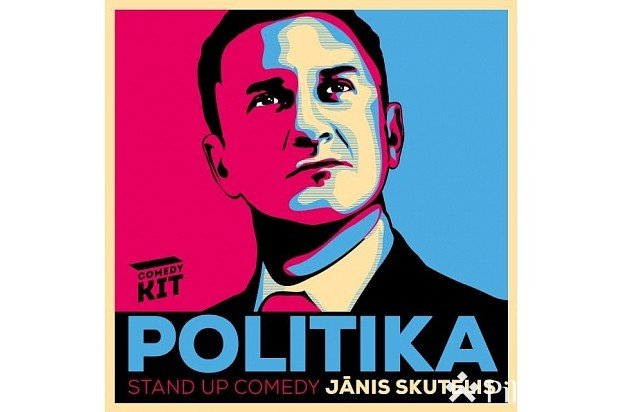Jāņa Skuteļa stand-up comedy izrāde "Politika" teātra namā "Jūras vārti"  
