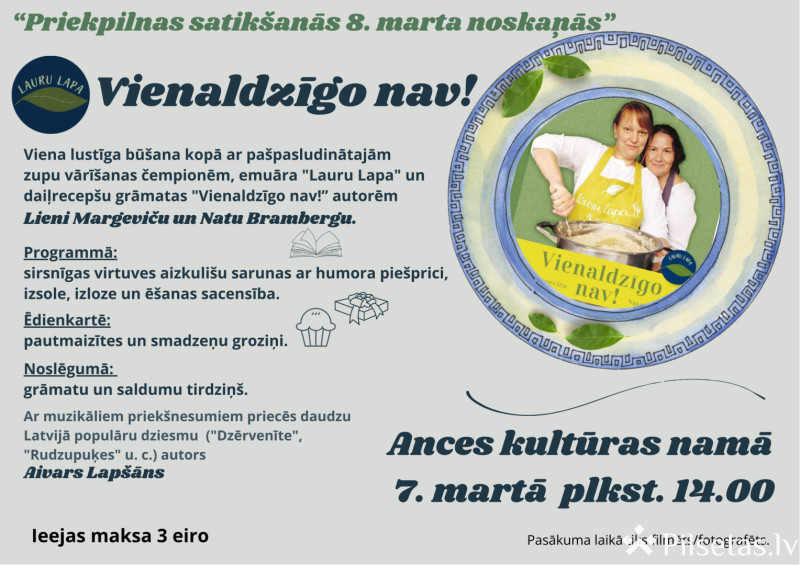 Priekpilnas satik&scaron;anās 8. marta noskaņās