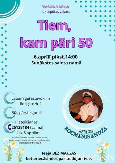 &ldquo;Tiem, kam pāri 50&rdquo; 