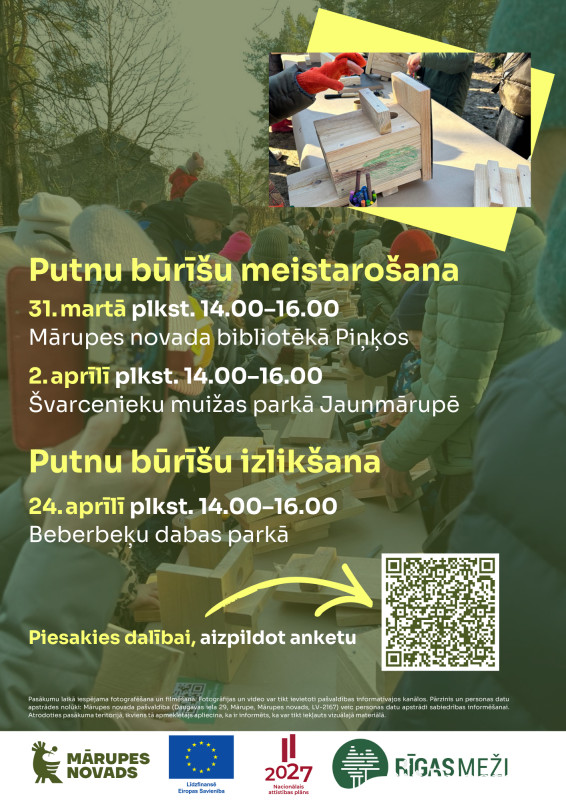 Putnu būrī&scaron;u meistaro&scaron;anas pasākums