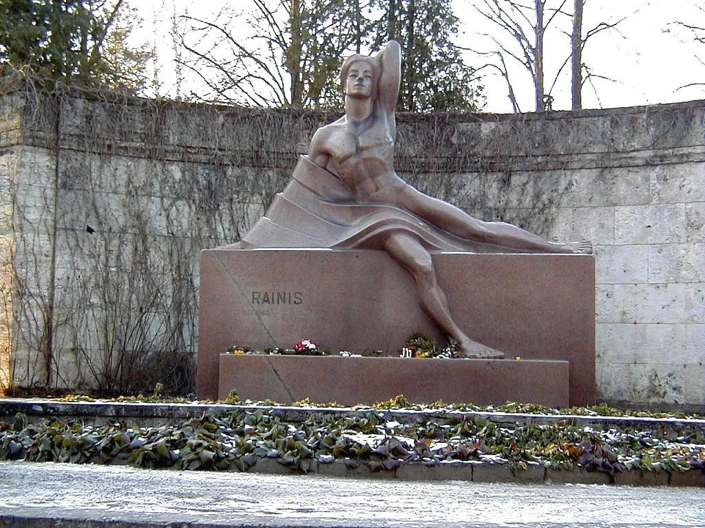 Памятник Райнису на кладбище