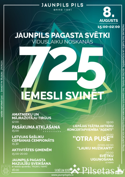 725 iemesli svinēt