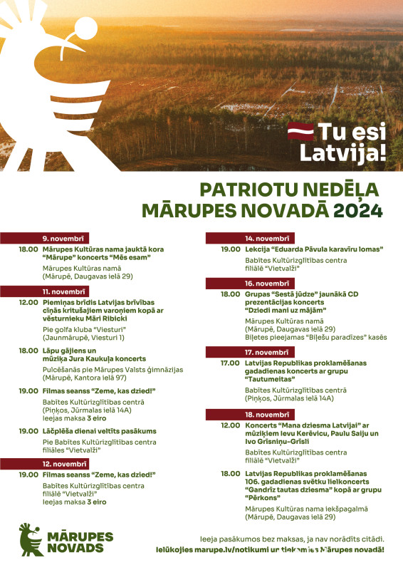 Patriotu nedēļa Mārupes novadā 2024