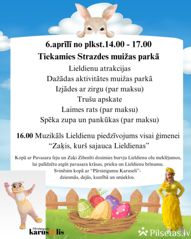 Lieldienu lustes Strazdes muižā 2026