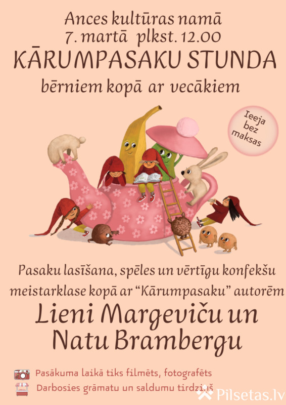 Kārumpasaku stunda bērniem kopā ar vecākiem Ancē