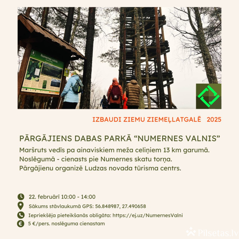 Hiking in the Nature Park “Numernes Valnis”