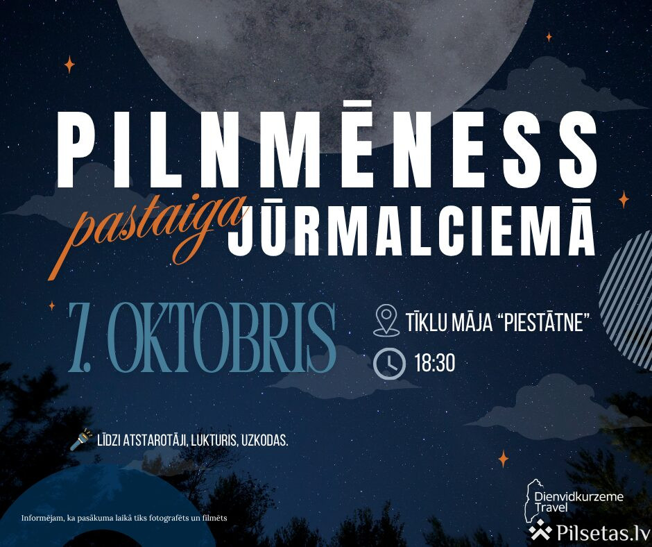 Pilnmēness pastaiga pie jūras.