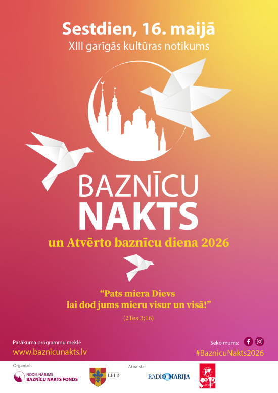 Baznīcu nakts un Atvērto baznīcu diena 2026