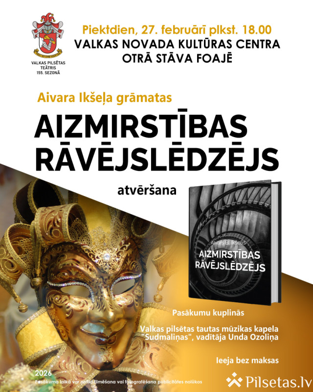 Grāmatas &ldquo;Aizmirstības rāvējslēdzējs&rdquo; prezentācija
