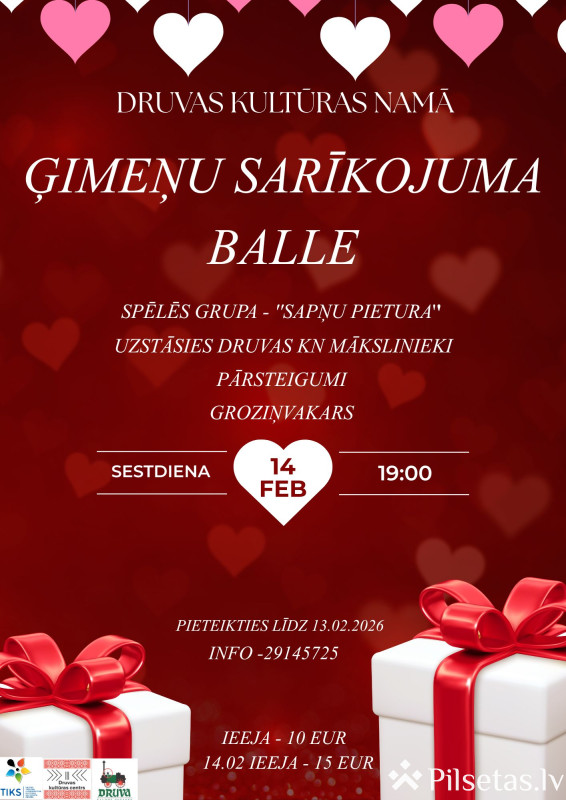 Valentīndienas balle ar grupu &ldquo;Sapņu pietura&rdquo;