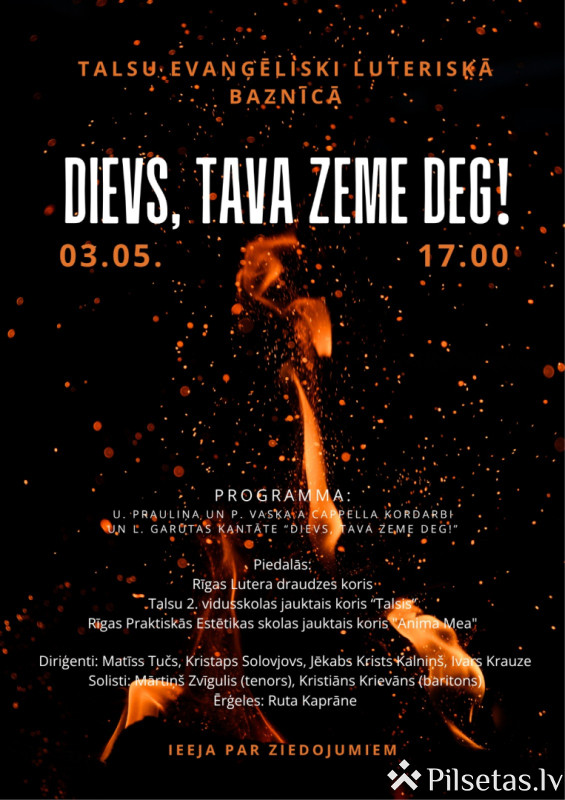 Talsos skanēs Lūcijas Garūtas kantāte &bdquo;Dievs, Tava zeme deg!&rdquo; 
