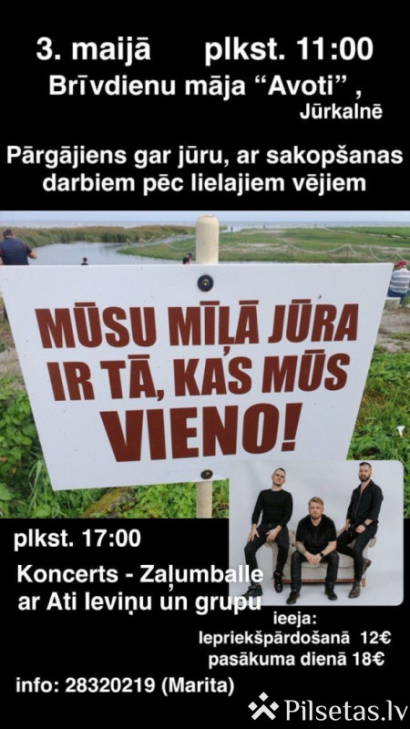 Pārgājiens gar jūru, krasta sakop&scaron;ana Jūrkalnē un zaļumballe 2026