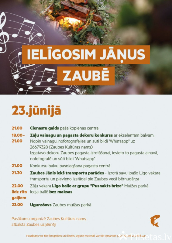 Ielīgosim Jāņus Zaubē!