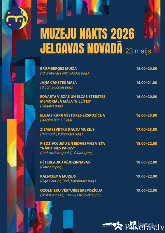 Muzeju nakts 2026 Jelgavas novadā