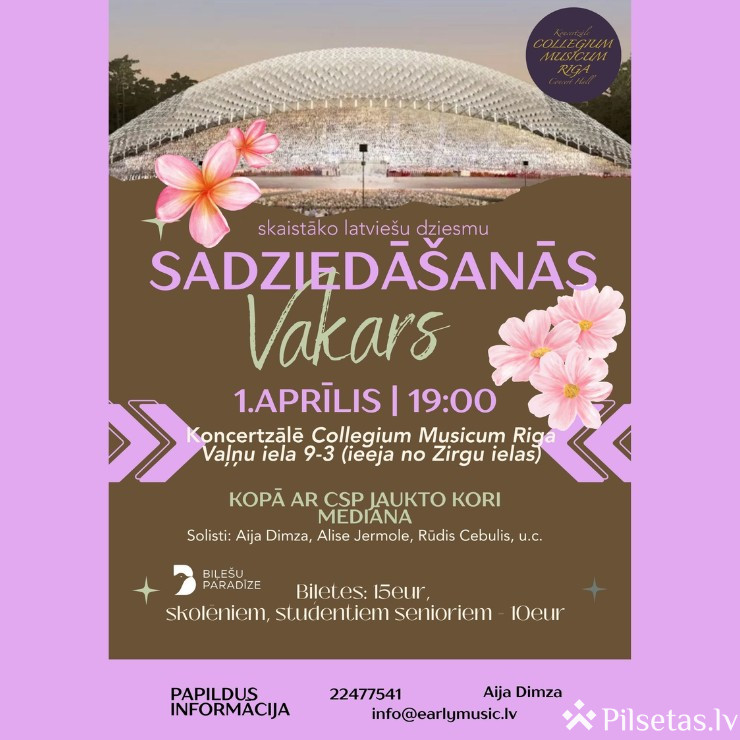 Skaistāko latvie&scaron;u dziesmu vakars