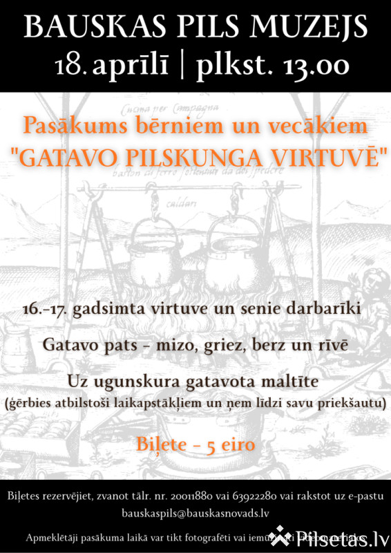 &ldquo;Gatavo pilskunga virtuvē&rdquo;