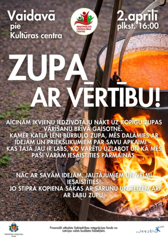 Pasākums Vaidavā &ldquo;Zupa ar vērtību&rdquo;
