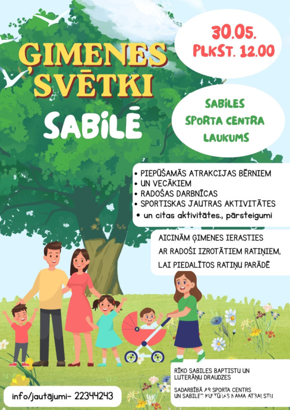 Ģimenes svētki Sabilē 2026