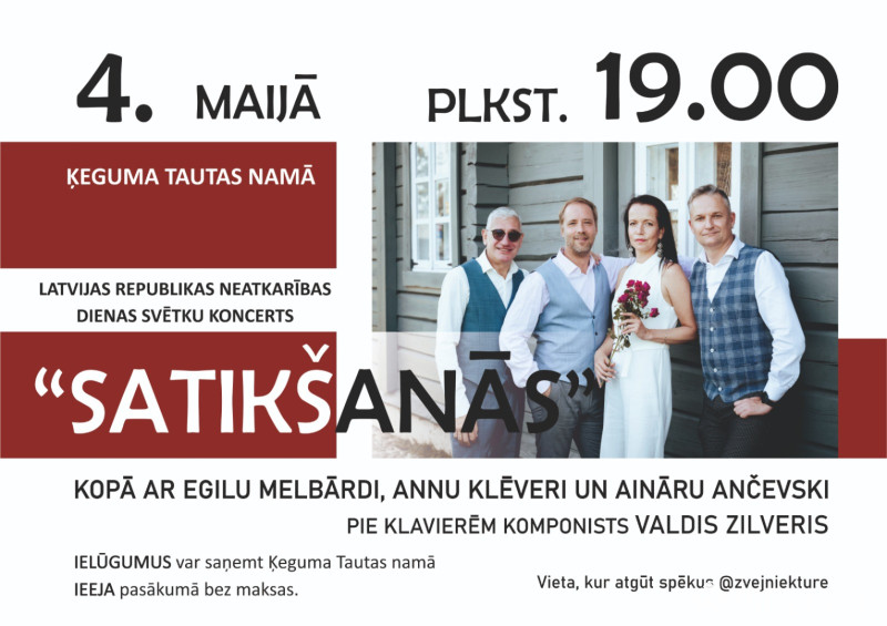 Koncertprogramma &ldquo;Satik&scaron;anās&rdquo; 2026