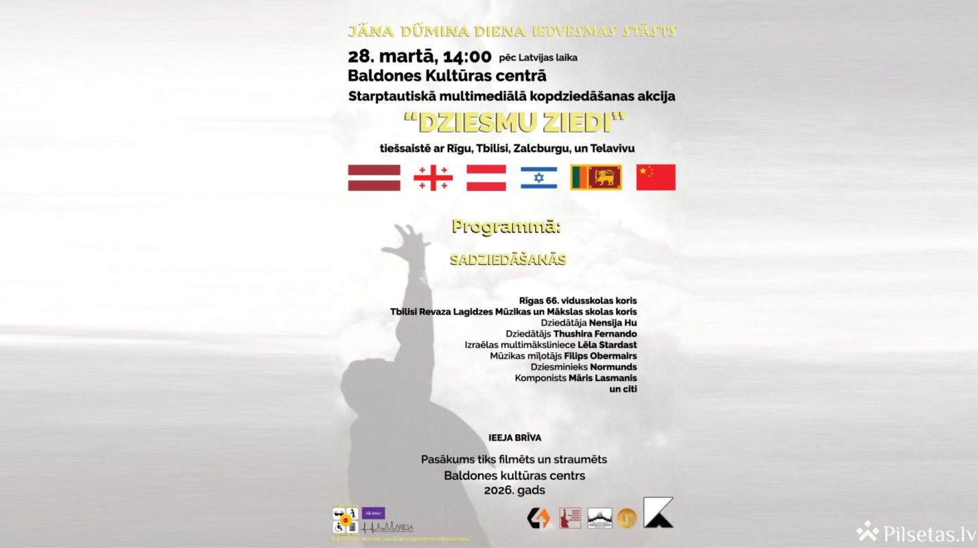 J. Dūmiņa starptautiskā multimediālā kopdziedā&scaron;anas akcija &ldquo;DZIESMU ZIEDI&rdquo;