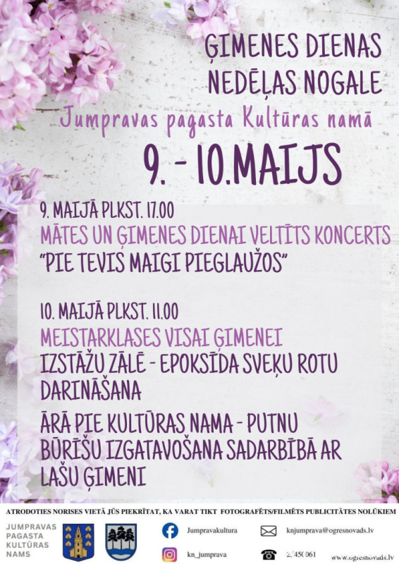 Mates un ģimenes dienas nedēļas nogale Jumpravā