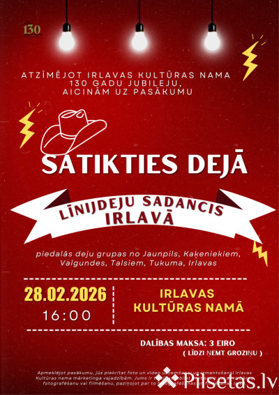 Līnijdeju sadancis Irlavā 2026