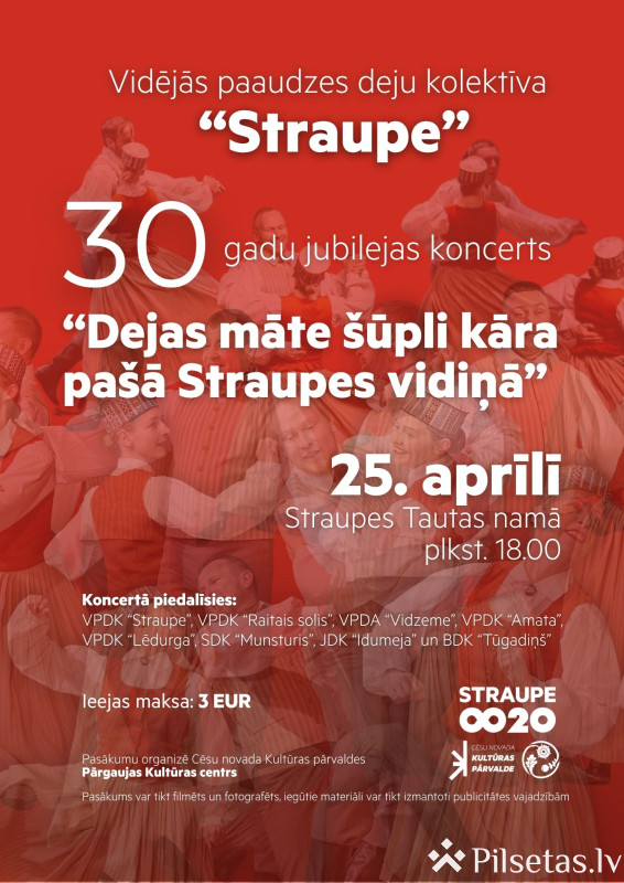 Dejas māte &scaron;ūpli kāra pa&scaron;ā Straupes vidiņā