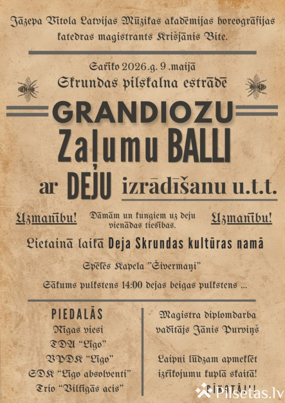 Diplomdarbs &ldquo;Zaļumu balle ar deju izrādī&scaron;anu&rdquo; 2026