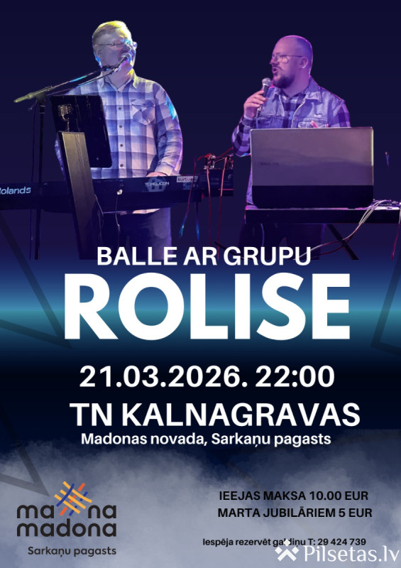 Balle kopā ar grupu "Rolise" Kalnagravās
