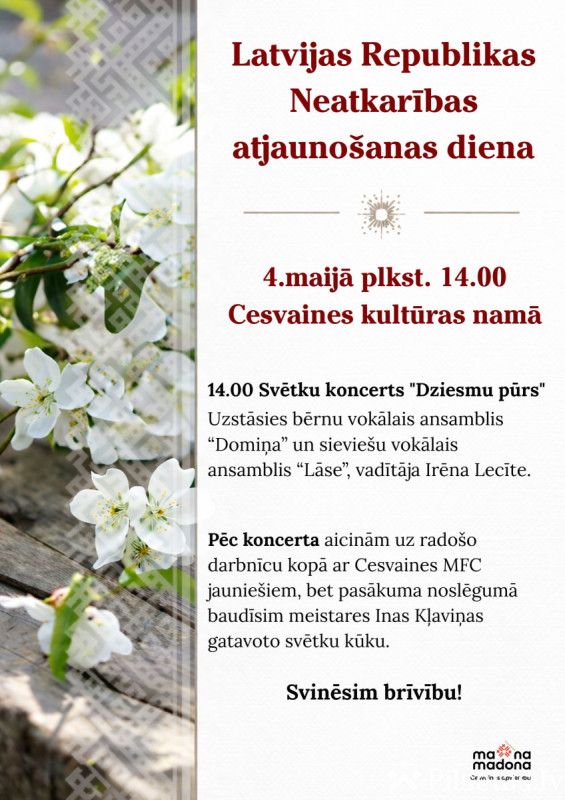 4. maija svētki Cesvaines kultūras namā.
