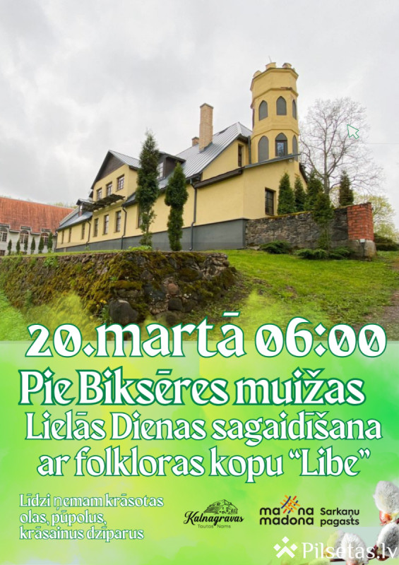 Pavasara saulgriežu sagaidī&scaron;ana Biksēres muižā 2026