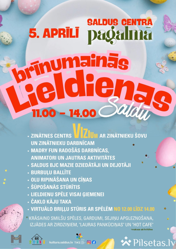 Brīnumainās Lieldienas Saldū 2026