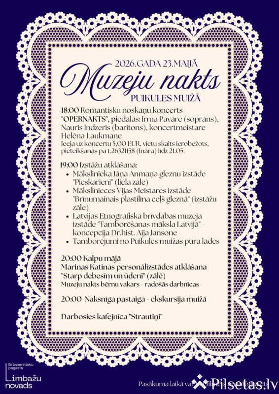 Muzeju nakts 2026 Puikules muižā