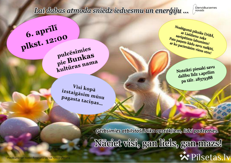 Lieldienu pastaiga pa Bunkas pagasta taciņām