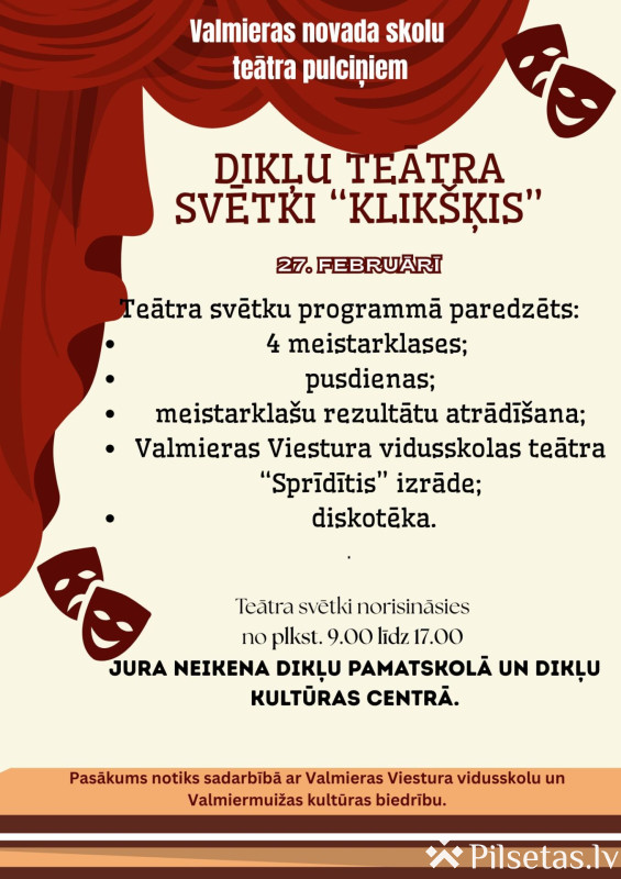 Skolēnu teātra svētki Dikļos 2026