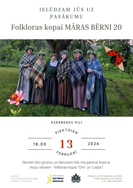 Folkloras kopas &ldquo;Māras bērni&rdquo; jubilejas pasākums