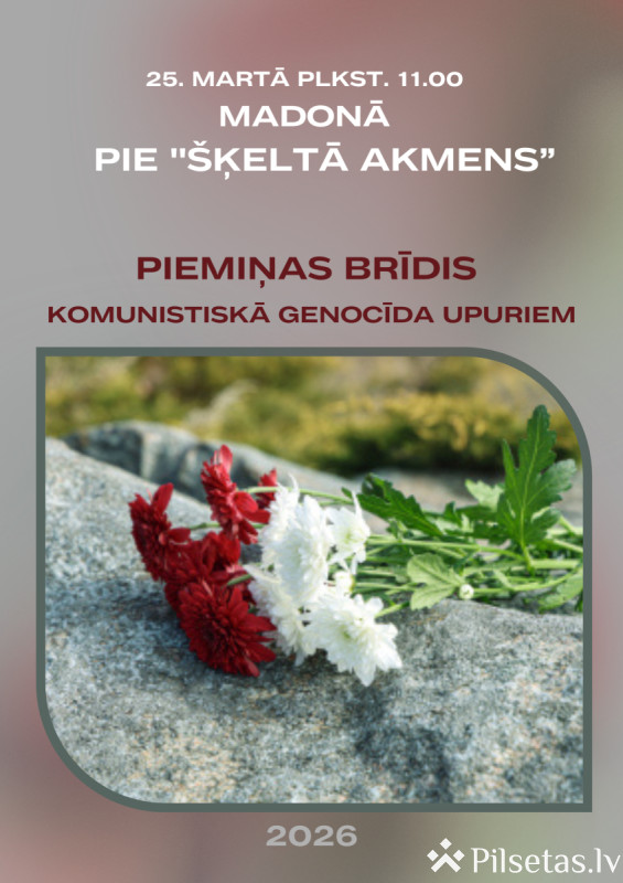 Komunistiskā genocīda upuru piemiņas brīdis Madonā