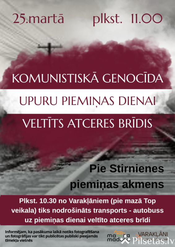 Atceres brīdis pie Stirnienes piemiņas akmens.