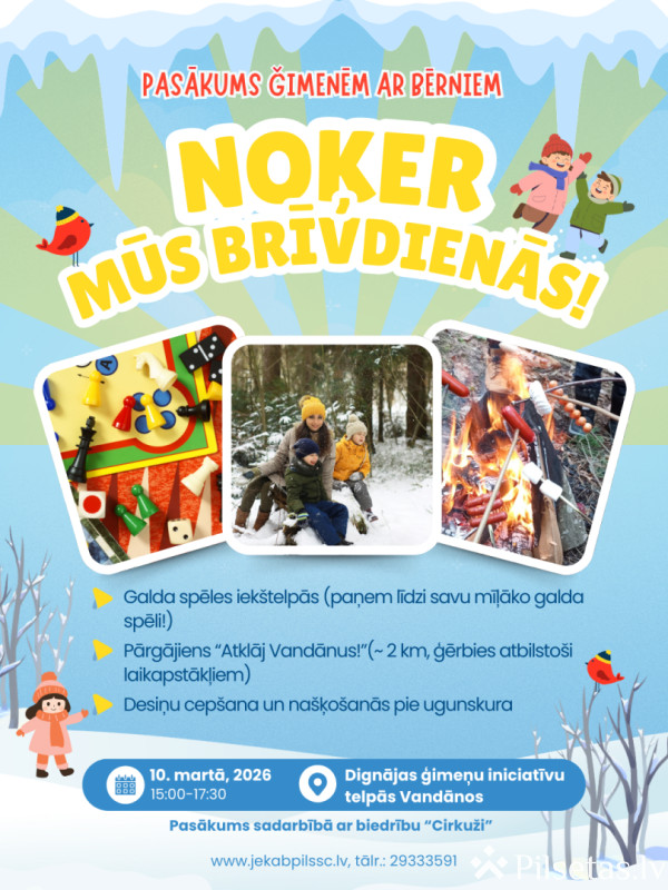 Noķer mūs brīvdienās!