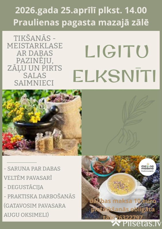 Meistarklase "Gatavojam pavasara augu oksimelu"