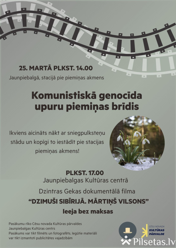 Komunistiskā genocīda upuru piemiņas brīdis Jaunpiebalgā 2026