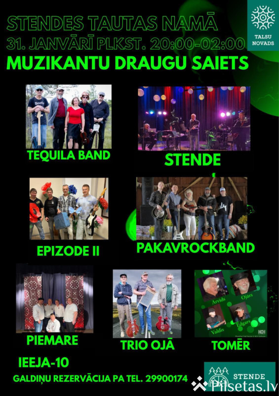 Muzikantu draugu saiets Stendē 2026