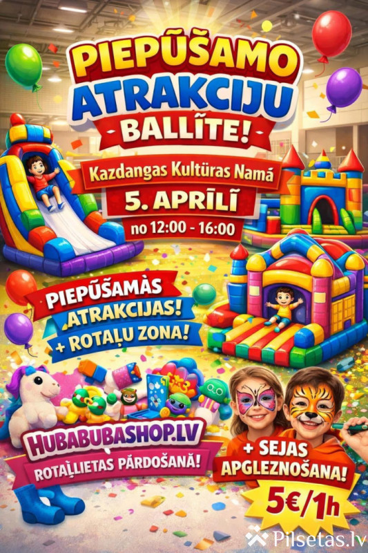 Piepū&scaron;amo atrakciju ballīte Kazdangā