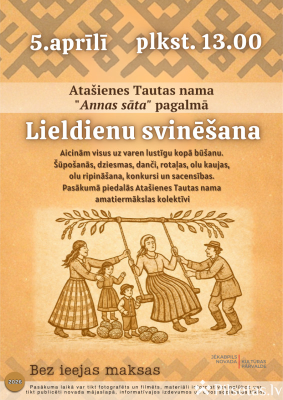 Lieldienas Ata&scaron;ienē 2026